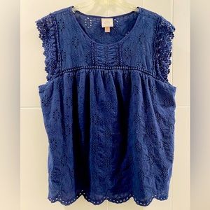 Knox Rose Eyelet Sleeveless Top